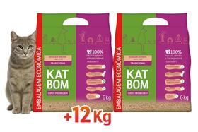 Areia Para Gatos Higiênica KatBom 12 KG - Biodegradável