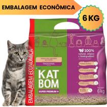 Areia Para Gatos Higiênica KatBom 6 KG - Biodegradável Areia Para Gatos Higiênica KatBom 6 KG - Biodegradável