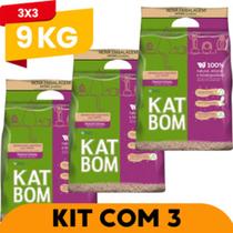 Areia para Gatos Kit com 3 Katbom Super Absorvente, Controle de Odores, Fácil de Limpar Areia para Gatos Kit com 3 Katbom Super Absorvente, Controle de Odores, Fácil de Limpar