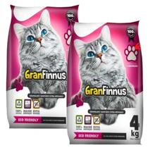 Areia Para Gatos Mimo Cat Gran Finnus 4kg Kit 2un
