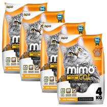 Areia Para Gatos Mimo Cat Perfumada Com Talco 4kg Kit 4un