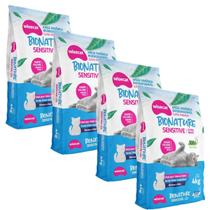 Areia Para Gatos Sensitive biodegradavel 4kg Kit 4Un