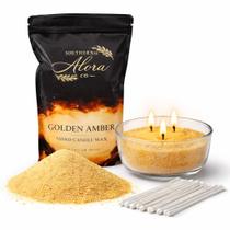Areia para Velas Southern Alora 450 g com 10 pavios, tom Âmbar Dourado