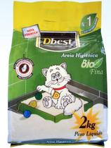 Areia Sanitária DBEST bio fina 2kg Gato