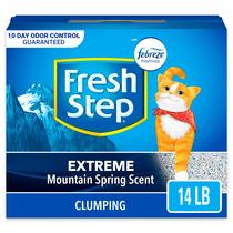 Areia Sanitária Fresh Step Extreme Clumping - 6,35kg - Perfume Montanha Areia Sanitária Fresh Step Extreme Clumping - 6,35kg - Perfume Montanha