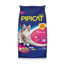 Areia Sanitária Gatos Kelco Pipicat Perfumada Floral 4 kg