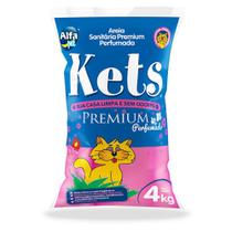 Areia Sanitária Kets Premium Perfumada para Gatos 4kg - Alfa Pet