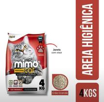 Areia sanitaria Mimo Cat p/ gatos tradicional COM 20KG - MIMOCAT