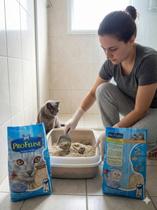 Areia Sanitária para Gato Profeline 4kg Alta Absorção e Controle de Odores