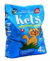Areia Sanitária Para Gatos Kets - 4kg C/ 5 Pctes Alfapet Areia Sanitária Para Gatos Kets - 4kg C/ 5 Pctes Alfapet