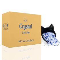 Areia sanitária para gatos LMJP Crystal 10,9 kg controle de odores sem fragrância Areia sanitária para gatos LMJP Crystal 10,9 kg controle de odores sem fragrância