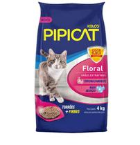 Areia Sanitária Para Gatos Pipicat Floral 4kg