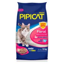 Areia Sanitária Pipicat Floral Para Gatos Kelco 12kg