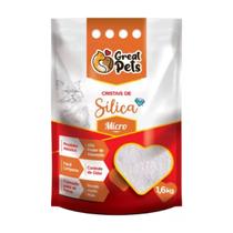 Areia Sílica Sanitária Micro Cristal Em Gel 1,6 Kg Great Pets