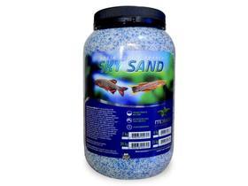 Areia Sky Sand Mbreda Branca Azul Peixes Coloridos Pote 6Kg