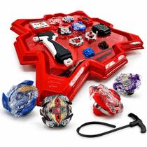 Arena Beyblade Battle Gyro 2 Piões 2 Lançadores Arena Beyblade Battle Gyro 2 Piões 2 Lançadores