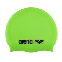 arena Classic Unisex Silicone Swim Cap para Adultos, Treinamento e Corrida, 100% Silicone, Wrinkle-Free, Acid Lime/Black