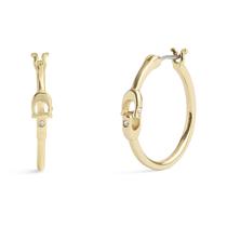 Aretes Coach Interlock C Signature Aro Baño de Oro Aretes Coach Interlock C Signature Aro Baño de Oro