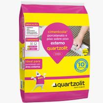 Argamassa Cimentcola Cinza para Porcelanato e Piso Externo 20 Kilos - 0100.0001.0020PA/PL - QUARTZOLIT Argamassa Cimentcola Cinza para Porcelanato e Piso Externo 20 Kilos - 0100.0001.0020PA/PL - QUARTZOLIT