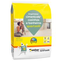 Argamassa Cimentcola Cozinha e Banheiros Cinza 20kg - Quartzolit