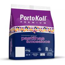 Argamassa Especial Pastilhas e Mosaicos AC-3 Branco Brilhante Sc 4Kg Portokoll