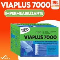 Argamassa Impermeabilizante com Fibras ViaPlus 7000 Cinza 18Kg - Viapol Argamassa Impermeabilizante com Fibras ViaPlus 7000 Cinza 18Kg - Viapol