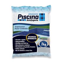 Argamassa Piscina Aut. Impermeável Cor Azul Celeste