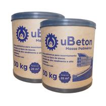 Argamassa Polimérica Cola Bloco/tijolo - Barrica 30kg - 2 unid (60kg) uBeton