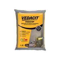 Argamassa Polimérica Vedatop Vedacit 12kg - Impermeabilizante Concreto Blocos - Rendimento 3kg/m²