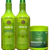 Argan Oil Inoar Kit Shampoo E Condicionador 1l Máscara 500ml