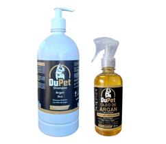 Argan Pro DuPet Shampoo 1 Litro + Óleo Finalizador - Restauração e Brilho - 120ml Argan Pro DuPet Shampoo 1 Litro + Óleo Finalizador - Restauração e Brilho - 120ml