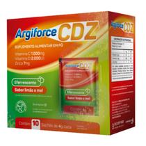 Argiforce CDZ Efervescente 10 Sachês Forhealt Limão e Mel Argiforce CDZ Efervescente 10 Sachês Forhealt Limão e Mel