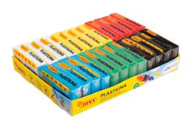 Argila de modelagem Jovi Plastilina 24 barras, 50g, pacote de 6 cores Argila de modelagem Jovi Plastilina 24 barras, 50g, pacote de 6 cores