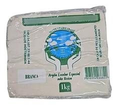 Argila Escolar Rezende 01 Kg Branca Argila Escolar Rezende 01 Kg Branca