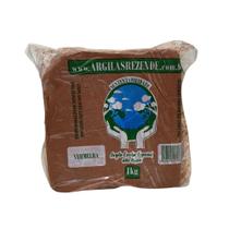 Argila Escolar Vermelha 1kg - Argilas Rezende