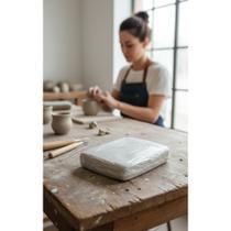 Argila Modelar Cinza 900g: Escultura e Artesanato