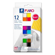 Argila polimérica STAEDTLER FIMO Soft para joias, escultura, 12 cores