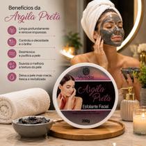 Argila Preta Esfoliante Facial Veredas Cosméticos 200g Pele Oleosa Argila Preta Esfoliante Facial Veredas Cosméticos 200g Pele Oleosa
