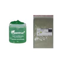 Argila Pura Verde 500g e Gel Massagem Mentruz - Lucy's