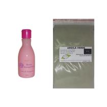 Argila Pura Verde 500G E Leite Limpeza Rosa Mosqueta