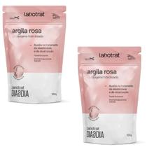 Argila Rosa Pó Facial Corporal Colágeno Labotrat 100g Kit 2