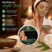 Argila Verde Esfoliante Facial Veredas Cosméticos 200g Pele Oleosa Argila Verde Esfoliante Facial Veredas Cosméticos 200g Pele Oleosa