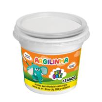 Argilinha Massa de Modelar com Argila, 200g, Branco - UTI GUTI