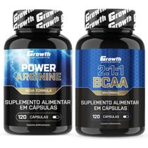 Arginina 120 Caps + Bcaa 120 Caps Growth Supplements Arginina 120 Caps + Bcaa 120 Caps Growth Supplements