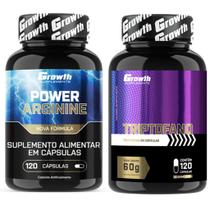Arginina 120 Caps + Triptofano 120 Caps Growth Supplements