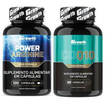 Arginina Pura 120 Caps + Coenzima Q10 60 Caps Growth