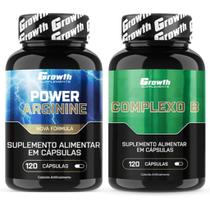 Arginina Pura 120 Caps + Complexo B 120 Caps Growth