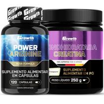 Arginina Pura 120 Caps + Creatina 250g Creapure Growth
