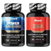 Arginina Pura 120 Caps + Zma 120 Caps Growth Supplements