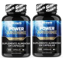 Arginina Pura Power 120 Cápsulas Growth Kit 2 Potes